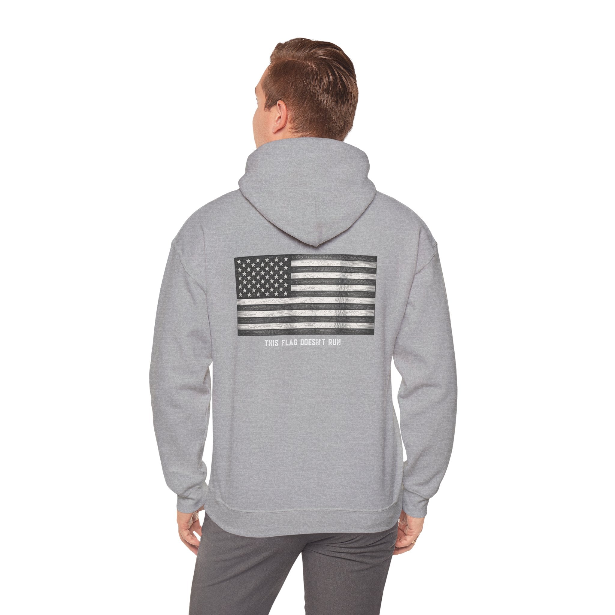 This Flag Doesn't Run' Patriotic Pullover