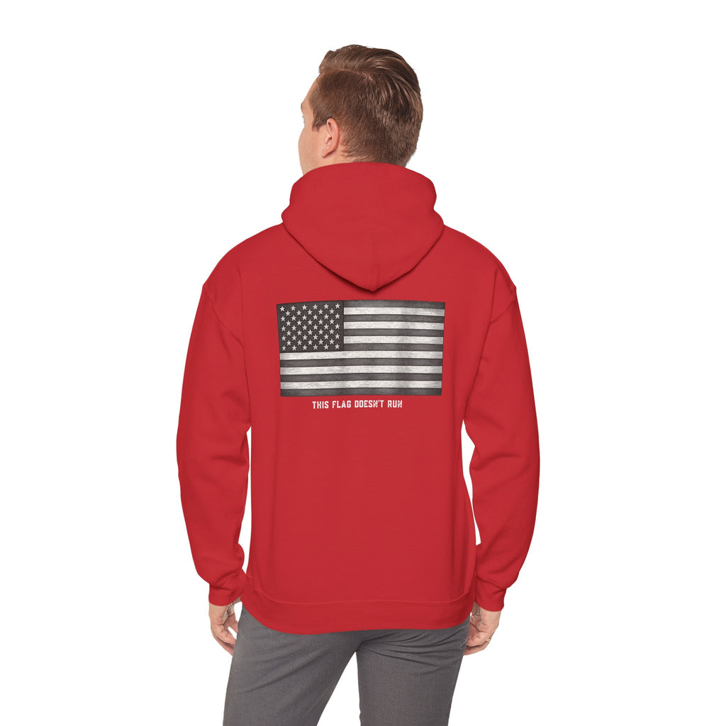 This Flag Doesn't Run' Patriotic Pullover