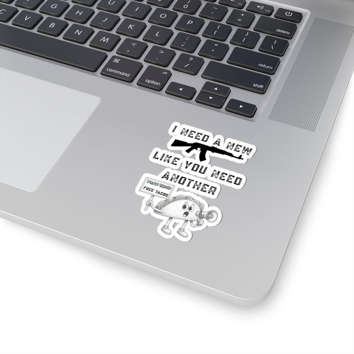 Funny Taco & Rifle Kiss-Cut Sticker