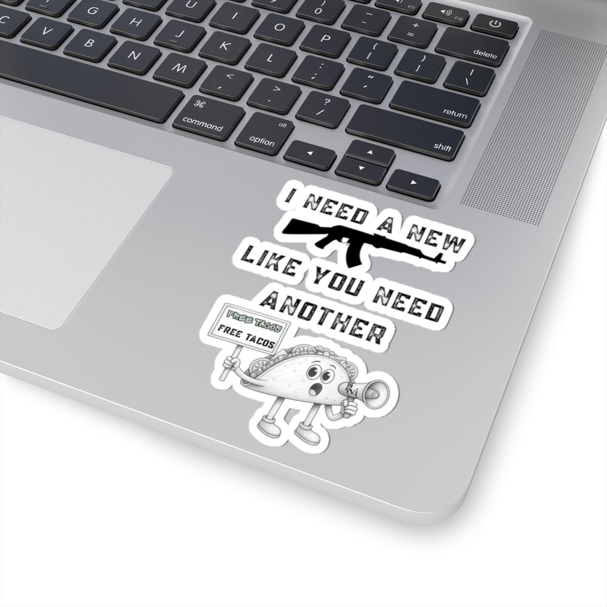 Funny Taco & Rifle Kiss-Cut Sticker