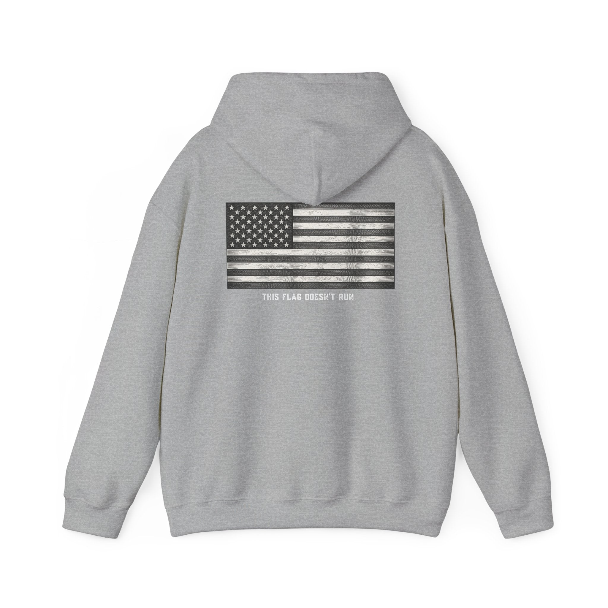 This Flag Doesn't Run' Patriotic Pullover