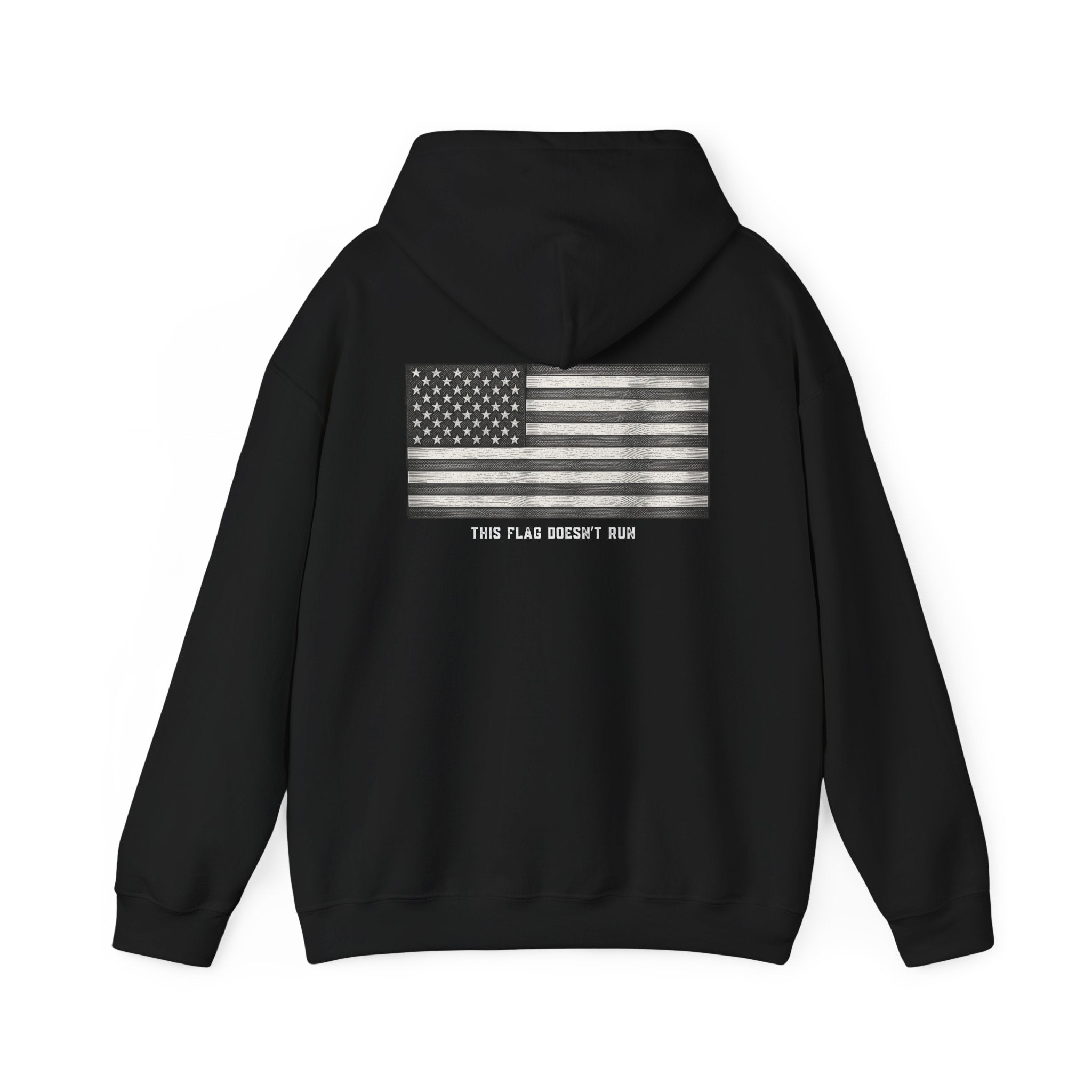This Flag Doesn't Run' Patriotic Pullover